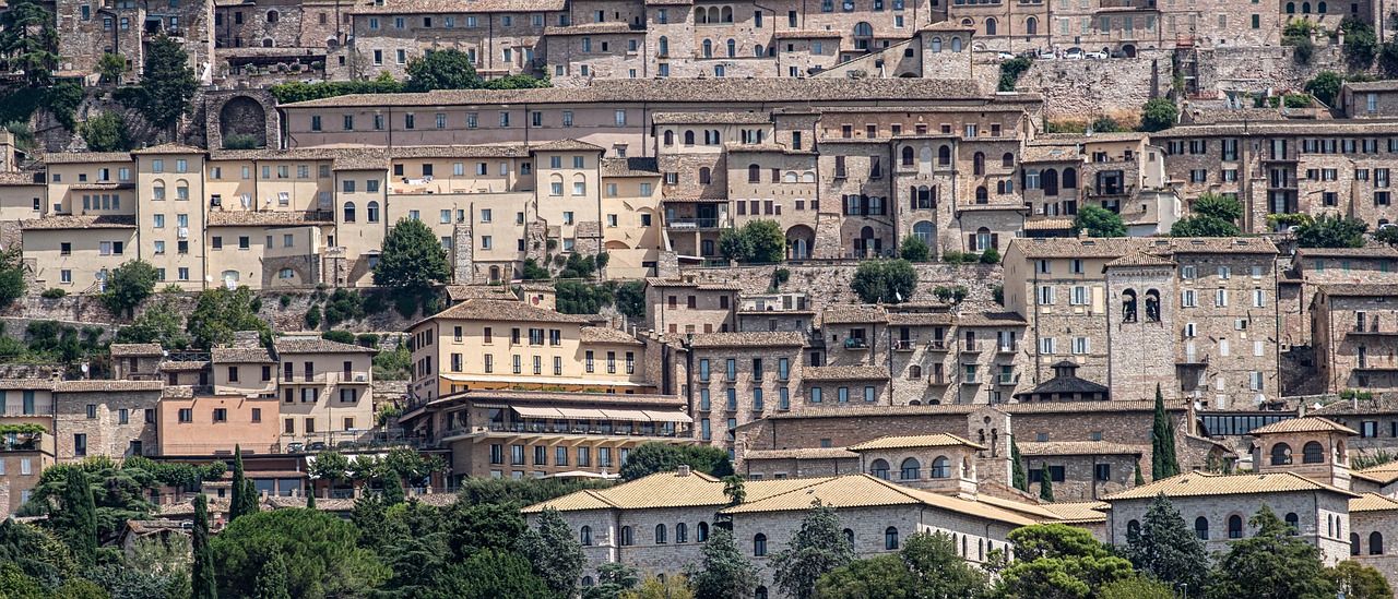 houses, buildings, architecture, old, stone, city, historical, assisi