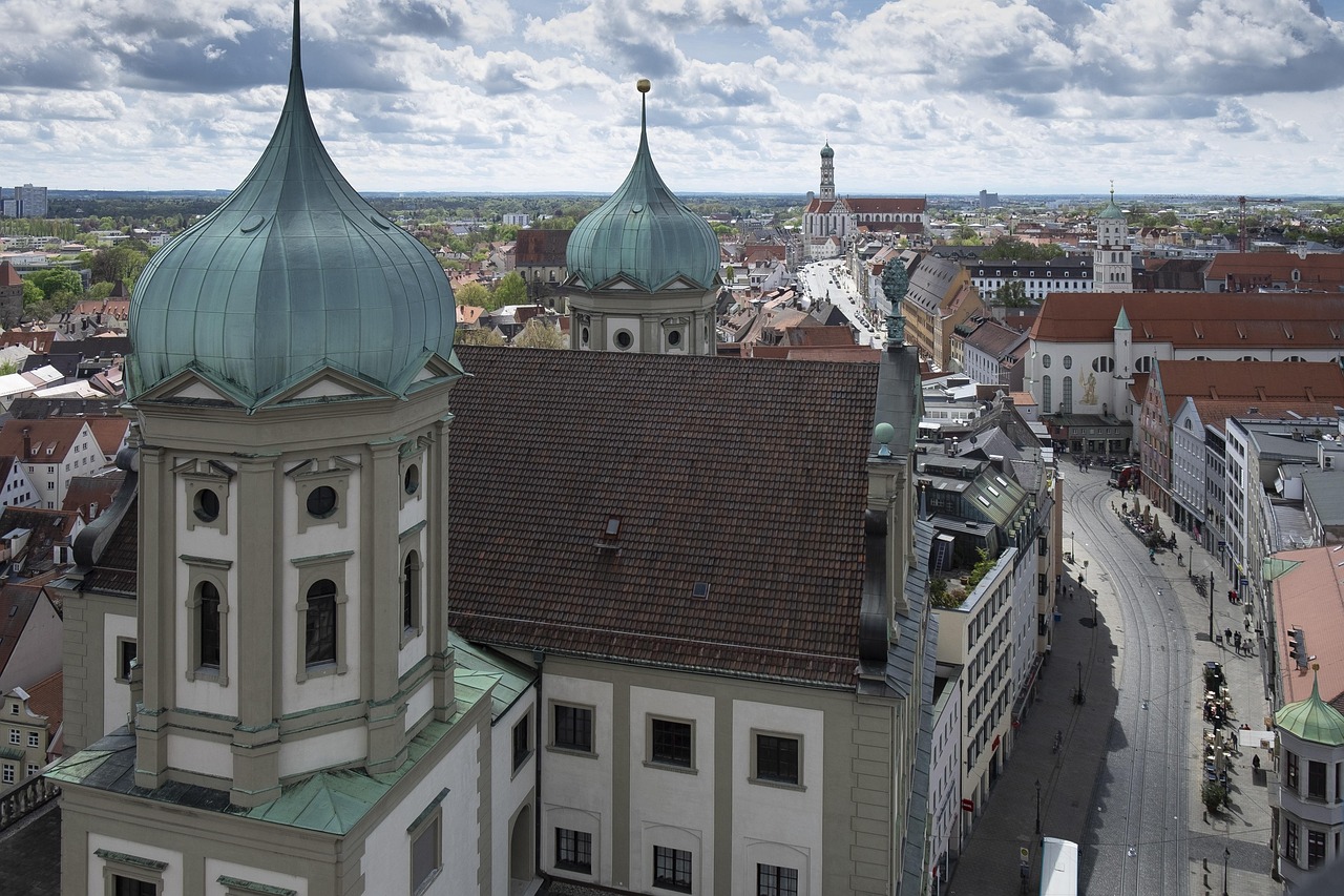 augsburg, city, bavaria, architecture, dome, germany, view from above, augsburg, augsburg, augsburg, augsburg, augsburg