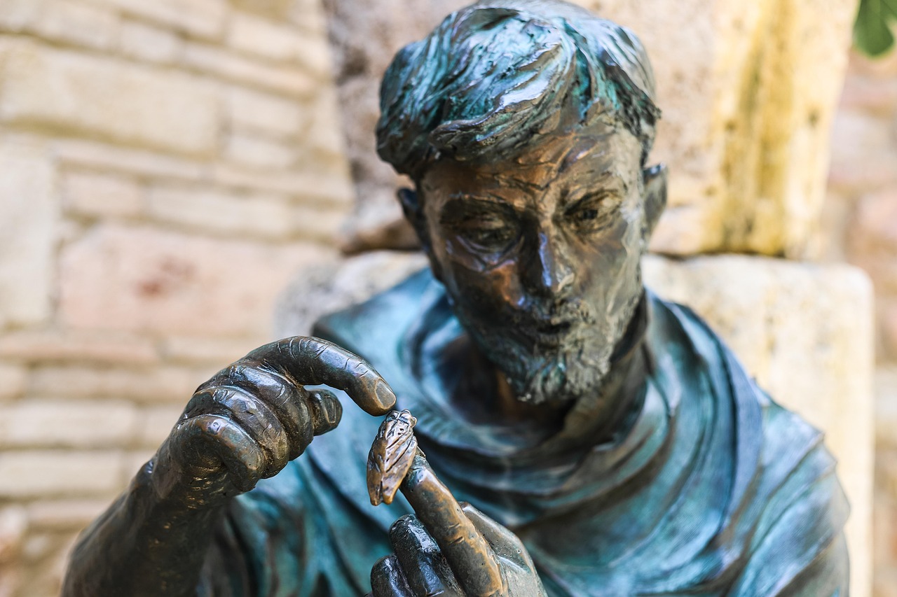 st francis of assisi, italy, statue, monument, history, medieval, tourism, sculpture, marble, art, warrior