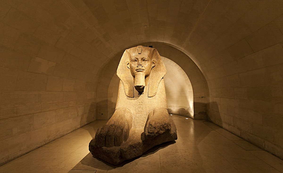 brown Pharaoh statue