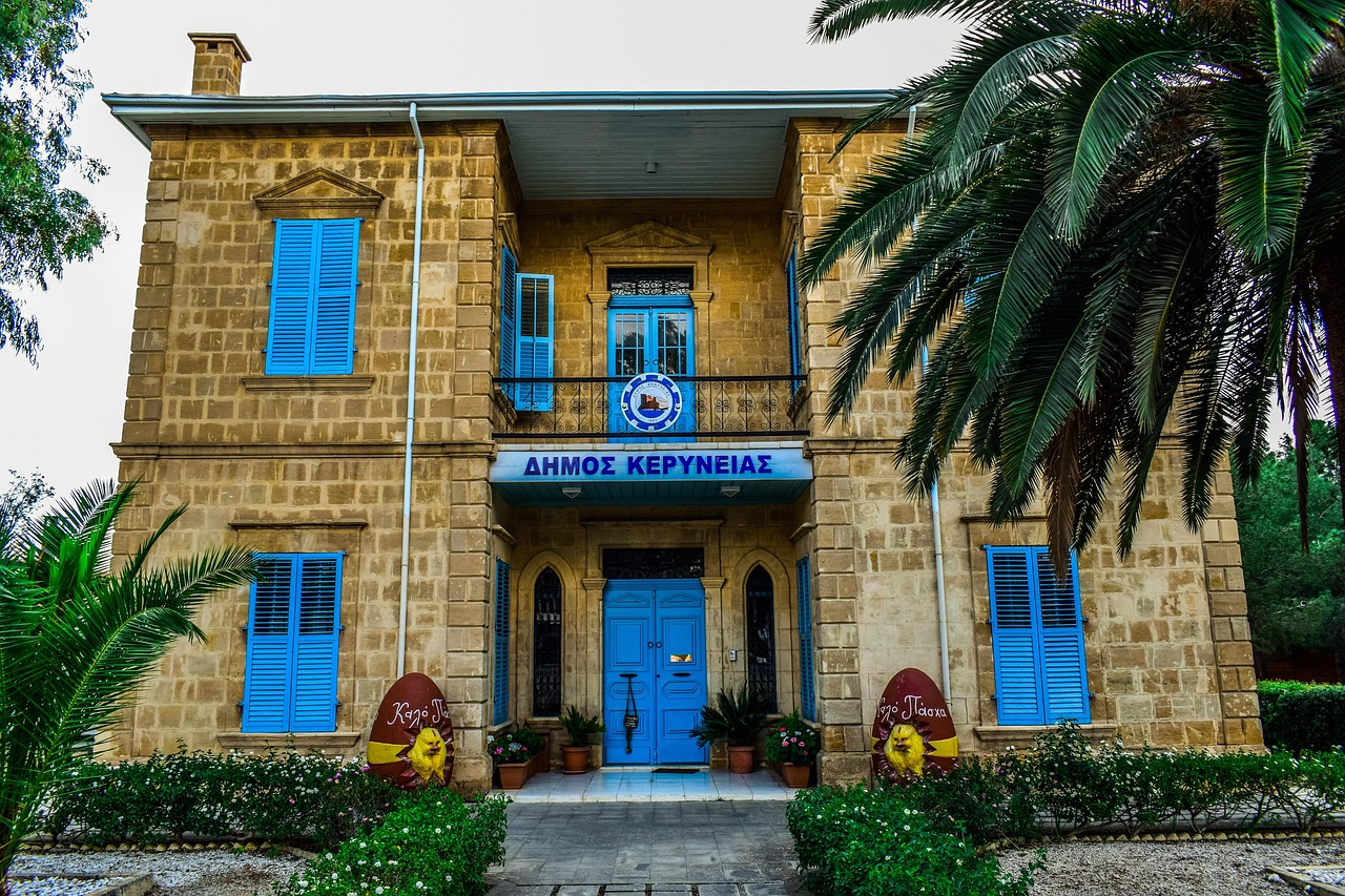 architecture, house, building, kyrenia city hall, lefkosia, nicosia, cyprus
