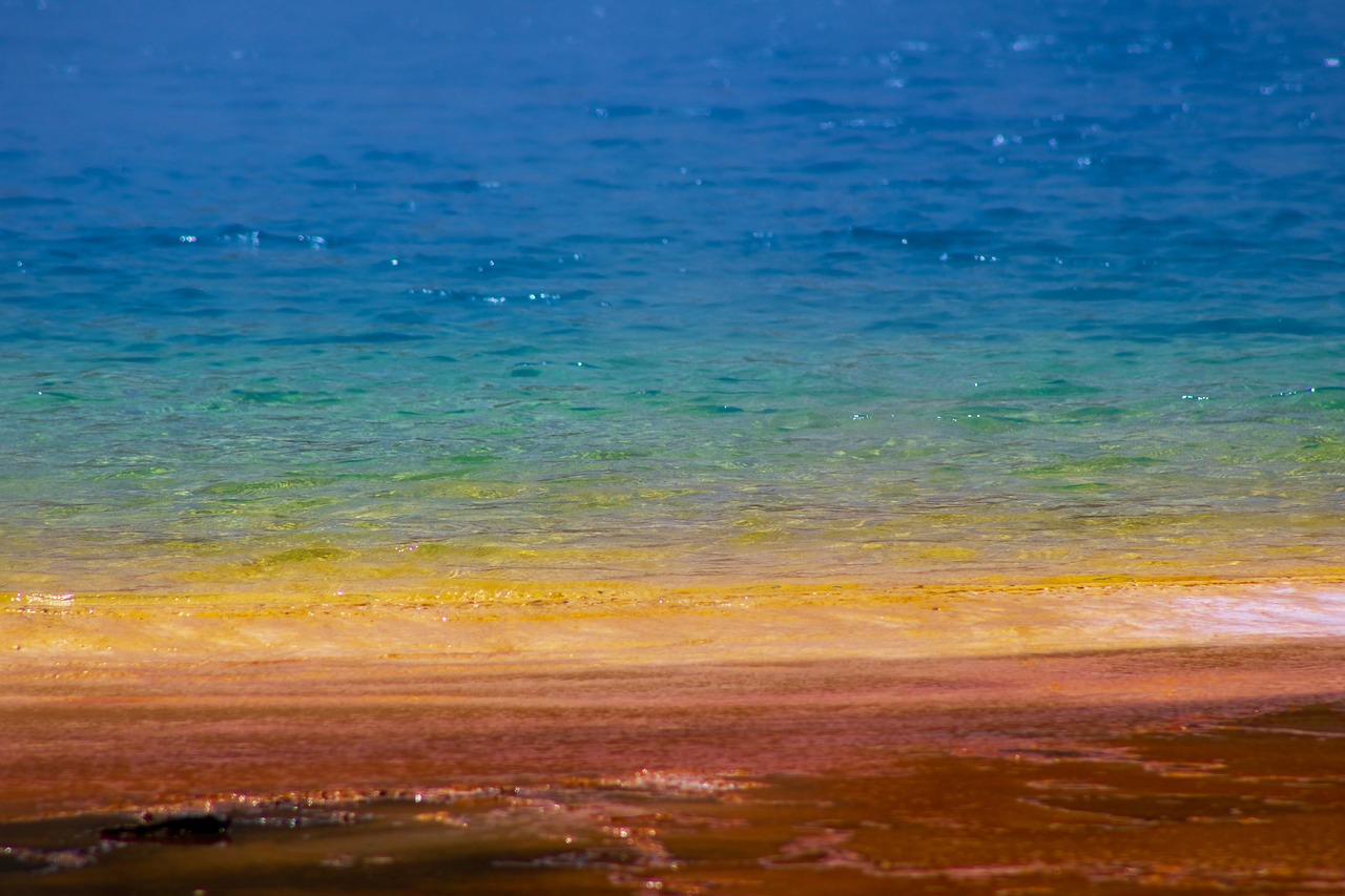 hot spring, geothermal, yellowstone, nature, water, thermal spring, geothermal spring, national park, wyoming, peaceful, tranquil