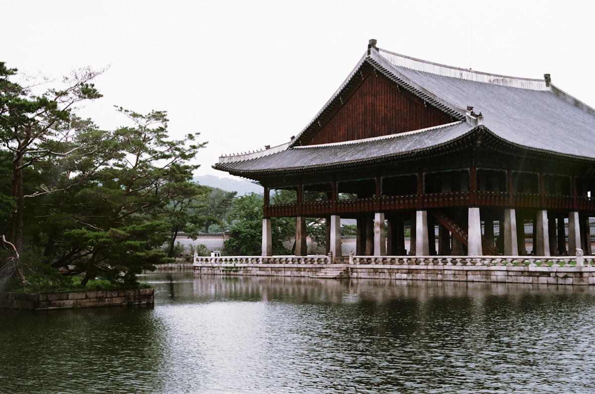 a building with a large roof