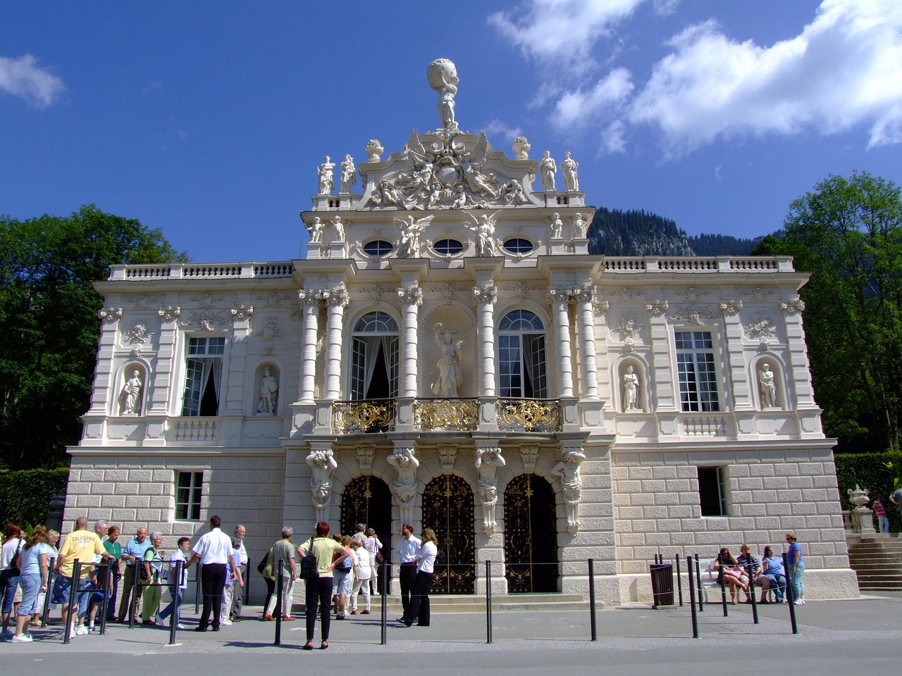 castle, linderhof palace, architecture, fairytale castle, art, construction art, attractive, romantic, allgäu, louis 2, king of bavaria, bavaria, germany, king, monument protection