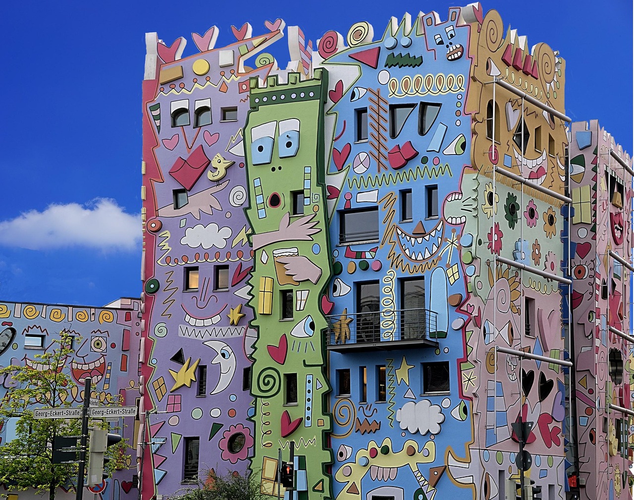 architecture, colorful facade, houses, rizzi house, braunschweig, braunschweig, braunschweig, braunschweig, braunschweig, braunschweig