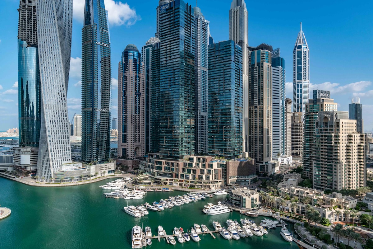 A view of a city with a lot of tall buildings