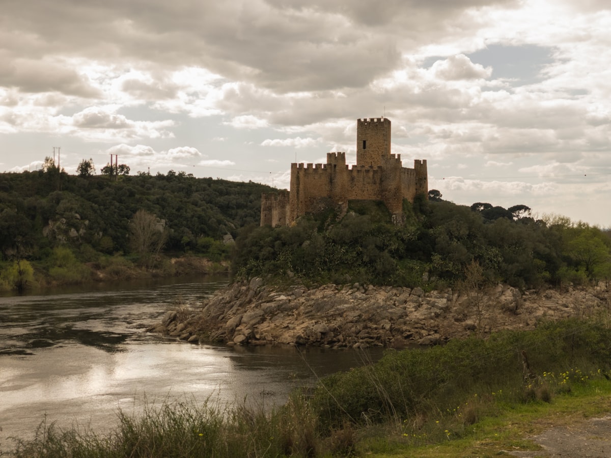 Castle on a hill overlooking a river