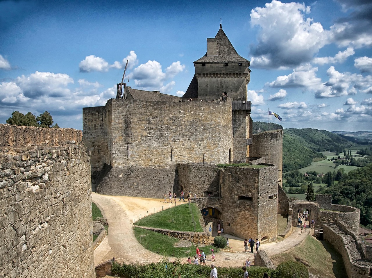 dordogne, france, chateau de castelnaud, castle, historic, landmark, architecture, sky, clouds, landscape, scenic, tourism, nature, outside, dordogne, dordogne, dordogne, dordogne, dordogne