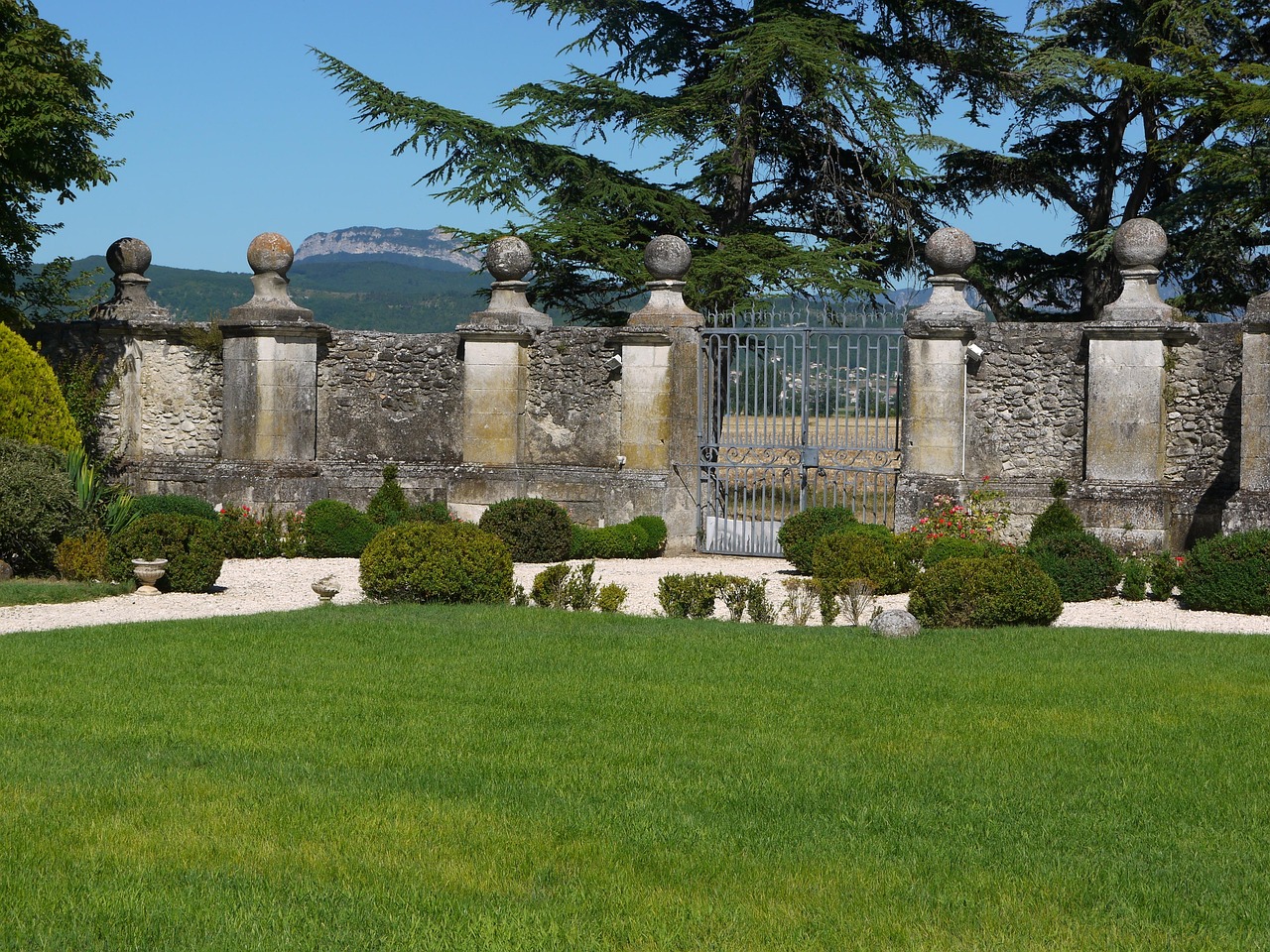 chateau de genas, france, wall, grounds, estate, nature, outside, bushes, estate, bushes, bushes, bushes, bushes, bushes