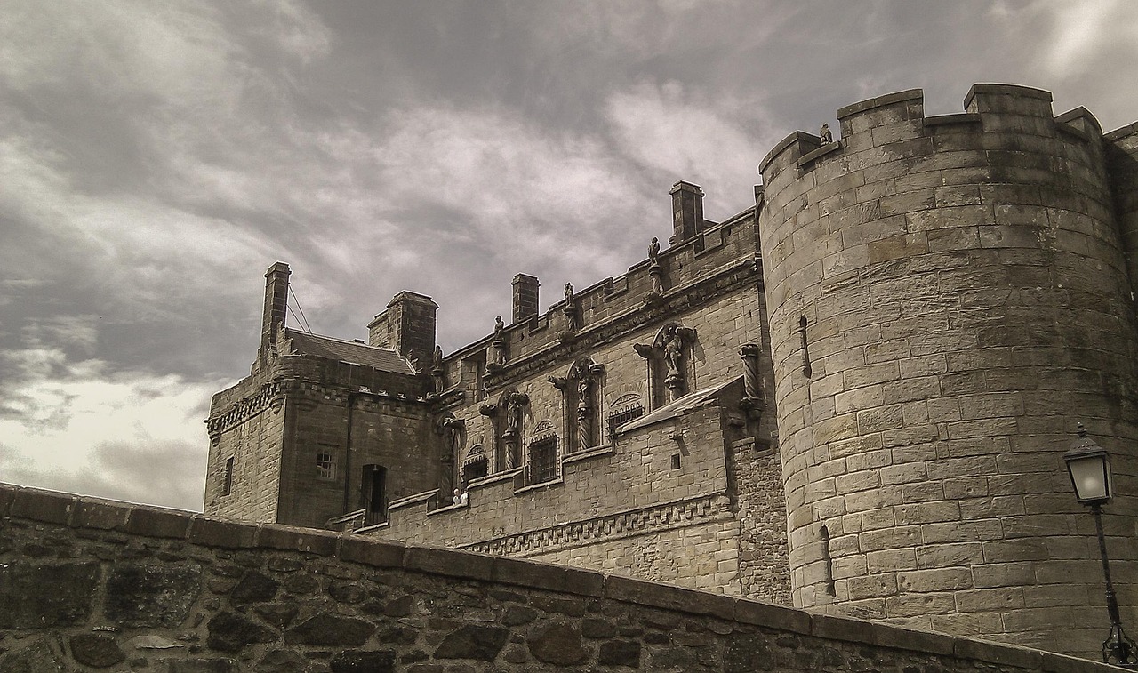 stirling castle, scotland, stirling, castle, gray, pinnacles, wall, stone, castle, castle, castle, castle, castle