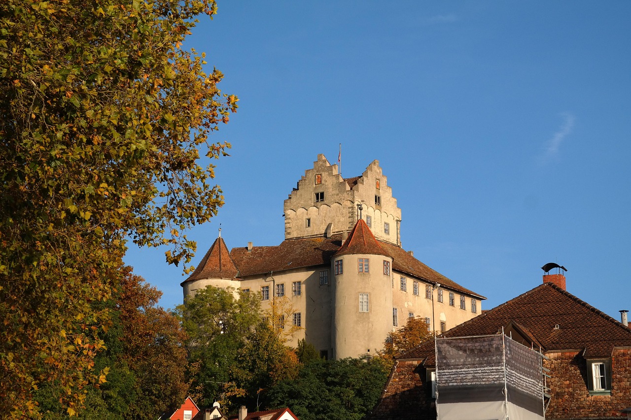 castle meersburg, meersburg, old castle, castle, hillside castle, building, architecture