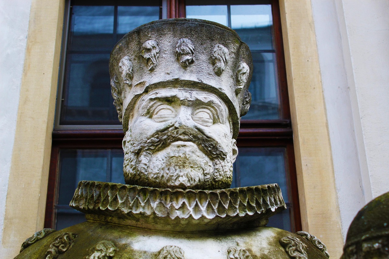 neuburg a, d, danube, castle, bavaria, sculpture, figure, count palatine ottheinrich, statue, germany, historical, monument, art, architecture, sightseeing, old, renaissance