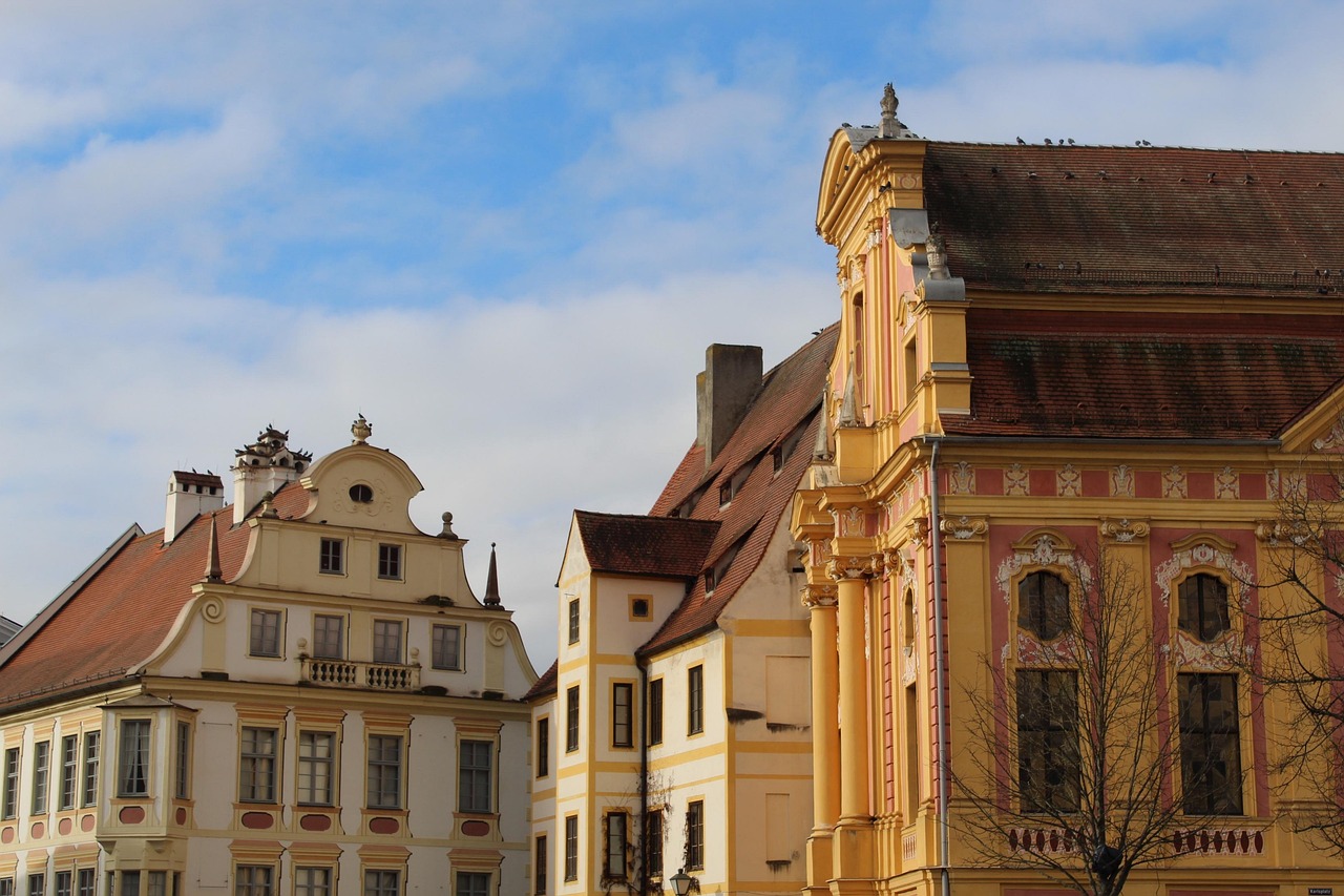 architecture, old, building, travel, city, provincial library, bavaria, historic house, cities, house, tourism, neuburg on the danube