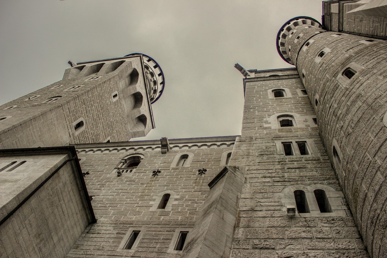 neuschwanstein, bavaria, germany, castle, allgäu, architecture, landmark, palace, feet, tourism, fairytale castle, nature, mountain, historical, fairy tale, panorama, hohenschwangau, ludwig, middle ages, famous