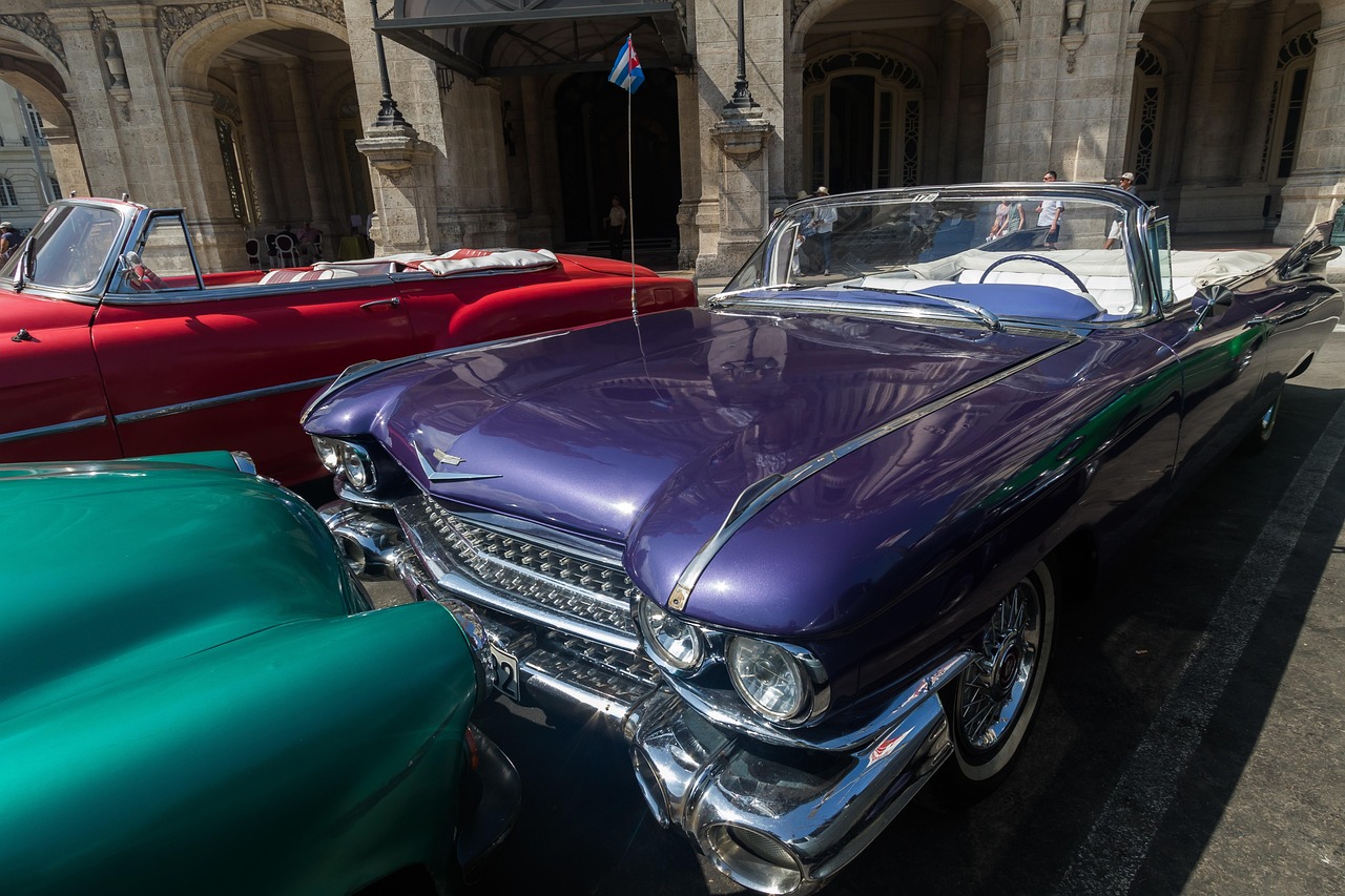 cuba, havana, capitolio, almendron, car, classic, cadillac, purple, luxury, taxi, car wallpapers, convertible
