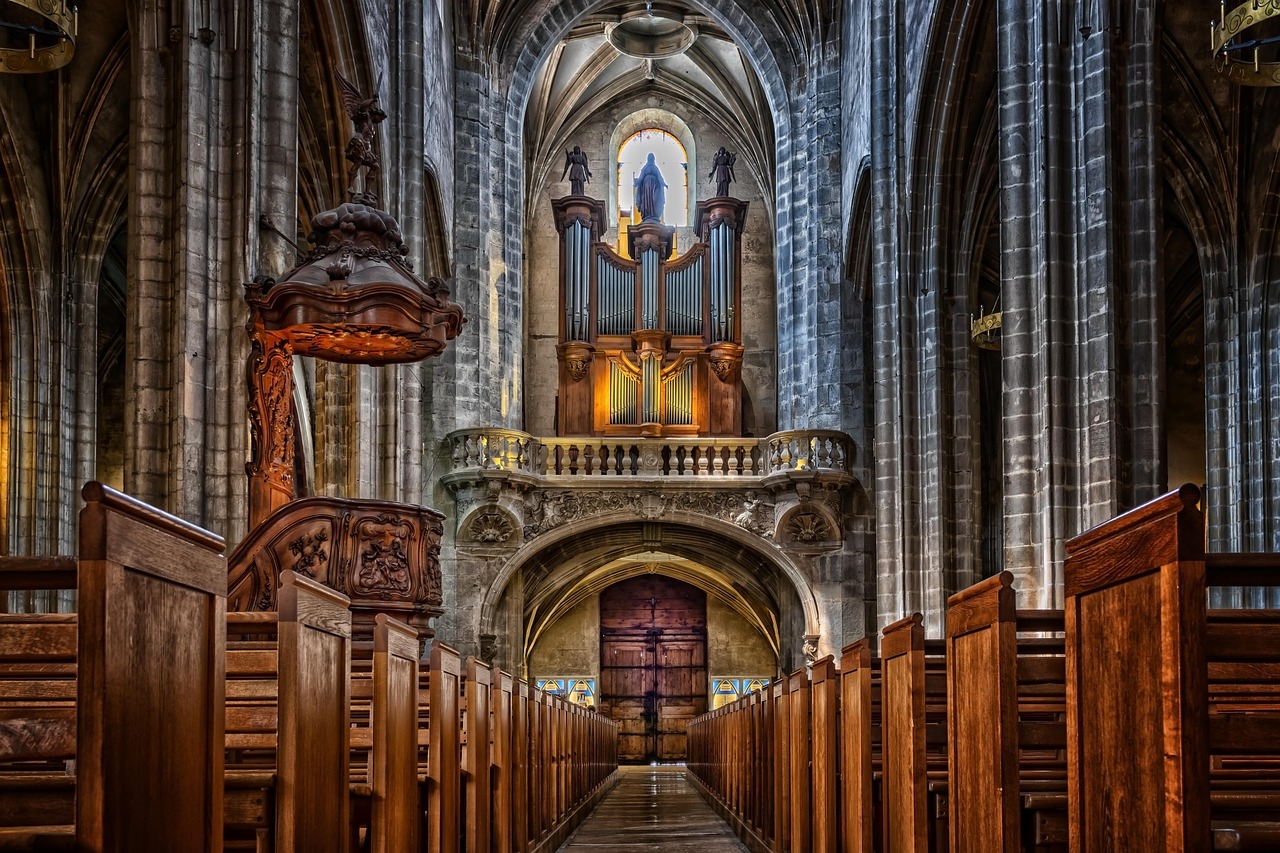 bourg en bresse, church, aisle, cathedral, interior, architecture, pews, religion, christianity, middle ages, building, old, gothic, historical, notre-dame, france, church, church, church, church, church, cathedral, france, france
