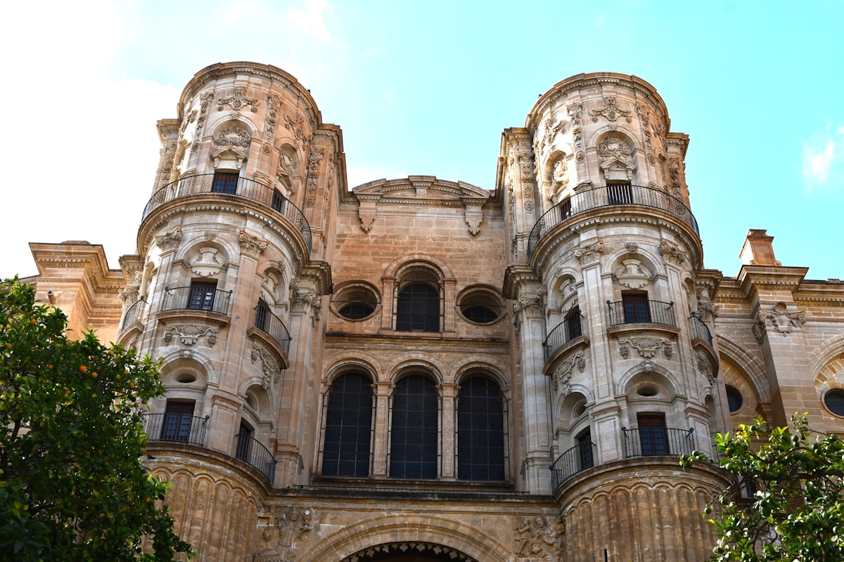 a large building with a clock on the front of it