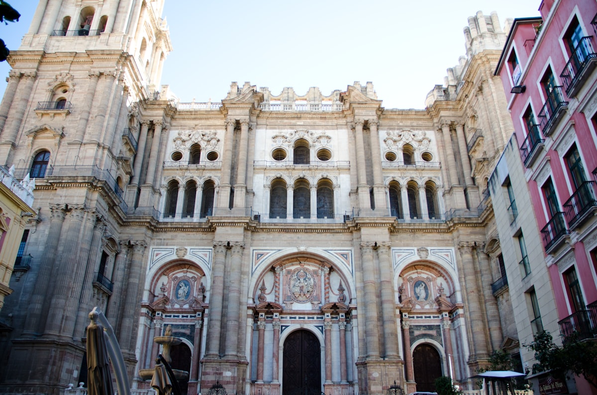 a building with many arches and windows