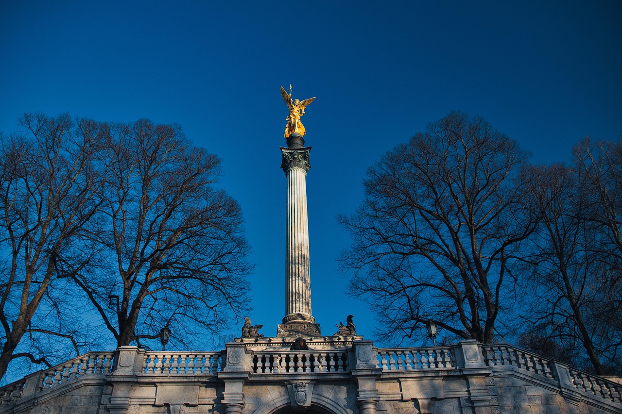 peace genius, peace angel, munich, peace memorial, parapet, balcony, monument, landmark, travel, munich, munich, munich, munich, munich