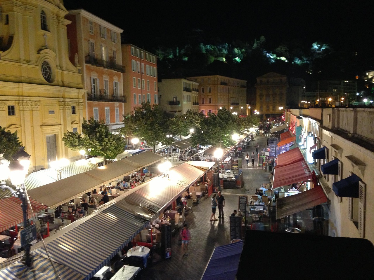 nice, france, côte d ' azur, cours sela, night, market