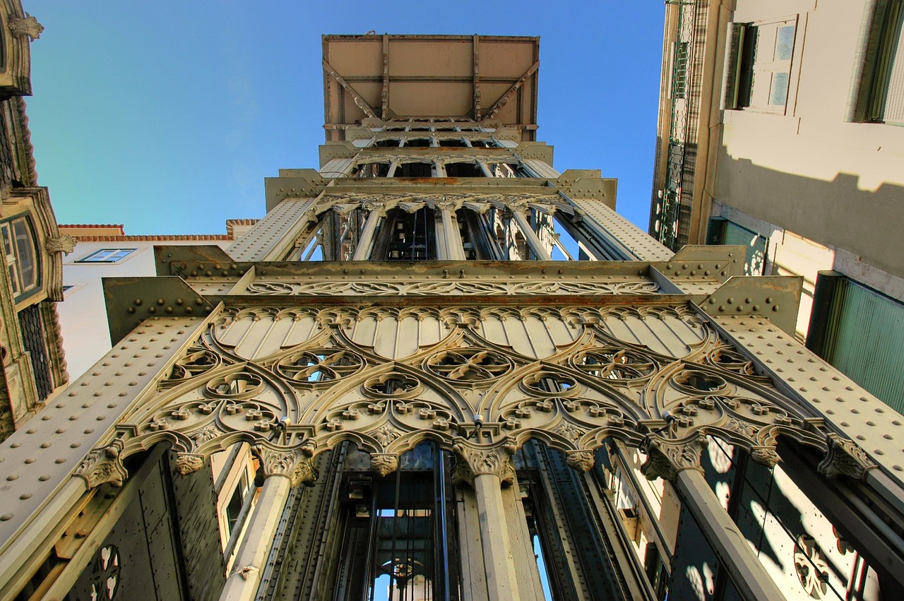 elevador de santa justa, lisbon, elevator, observation deck, tourism, construction, architecture, building, portugal, view from the bottom, tower, passenger elevator, historic center, holiday destination, lisbon, lisbon, lisbon, lisbon, lisbon, portugal, portugal, portugal
