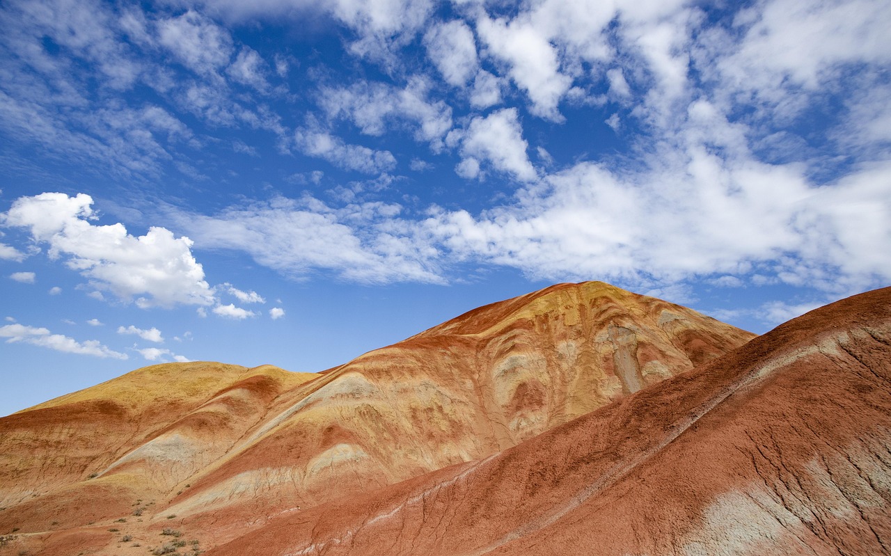 canyon, geology, mountain, landforms, danxia, nature, yadan, landscape, zhangye, orange, province, park, strong, colorful, china