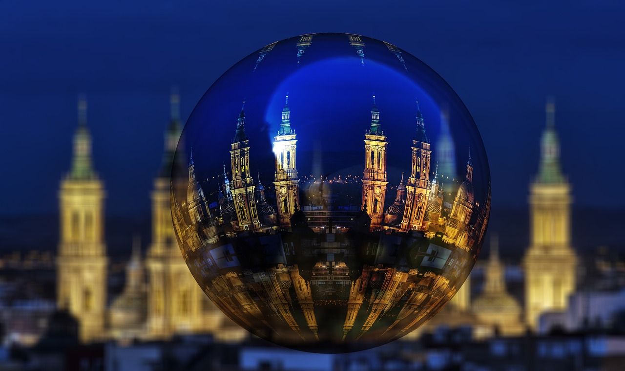 zaragoza, pillar, night, cathedral, church, spain, virgin, basilica, temple, heaven, blue, yellow, zaragoza, zaragoza, zaragoza, zaragoza, zaragoza