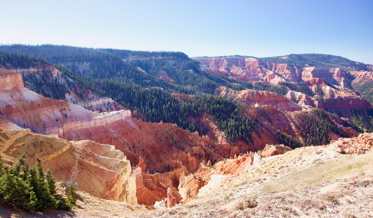 high angle photo of mountain
