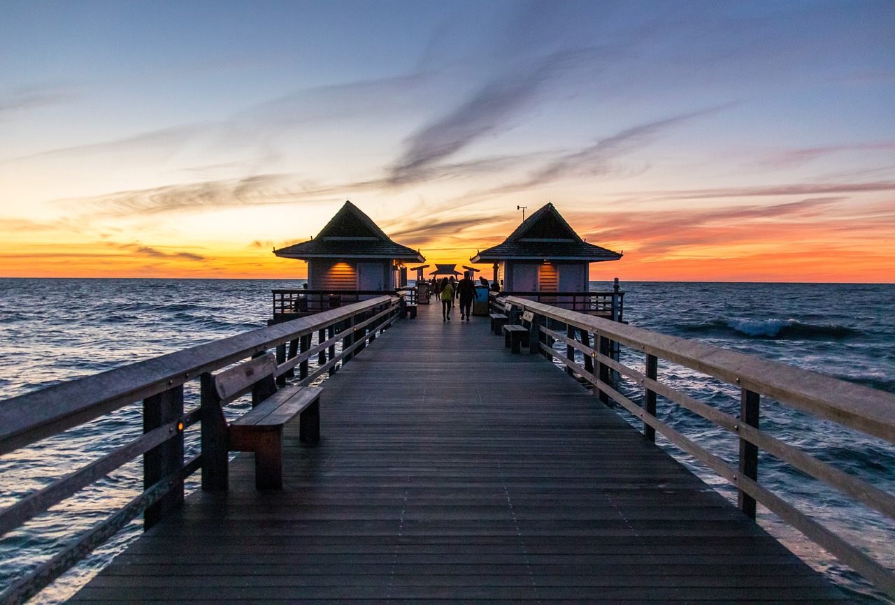 naples, pier, florida, usa, water, sea, ocean, sky, travel, outdoors, nature, beach, sunset, scenic