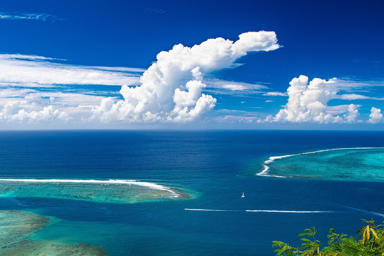 moorea, pacific ocean, clouds, ocean, ship, blue, water, beach, seashore, nature, shore, coast, island, coral, reef, french polynesia, pacific ocean, pacific ocean, ocean, ocean, ocean, ocean, ocean, beach, beach, nature