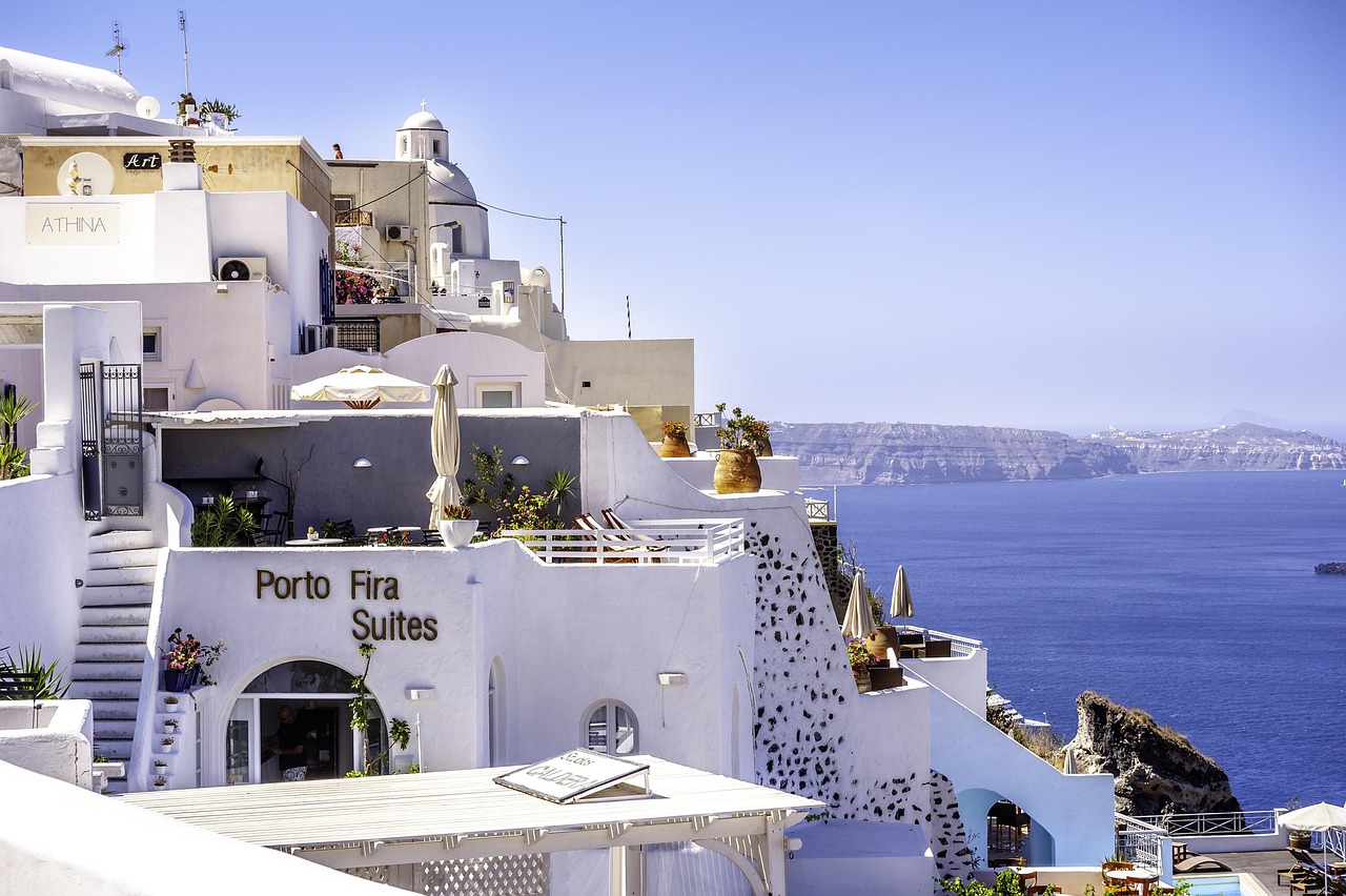 santorini, greece, oia, island, greek, village, travel, sea, town, architecture, beautiful, sky, white, nature, summer, landscape, tourism, blue village