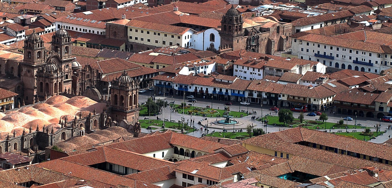 cusco, plaza de armas, peru, churches, cathedrals, city, steeples, aerial view, cusco, cusco, cusco, cusco, cusco