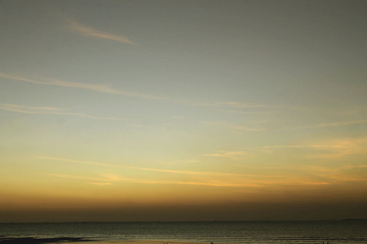 sea, nature, beach, ocean, horizon, seascape, water, sky, dusk, dawn, twilight, pantai panmuti, indonesia