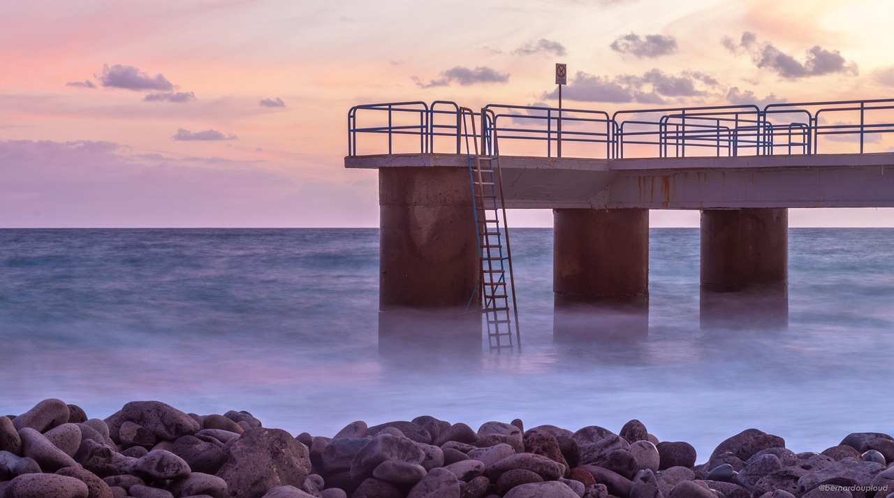 mar, sunset, nature, waves, ocean, water, horizon, porto, pier