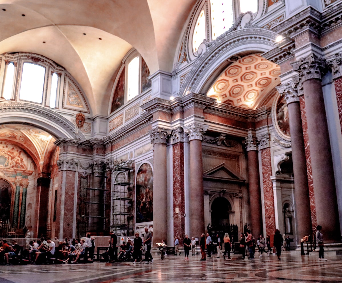 group of people inside building