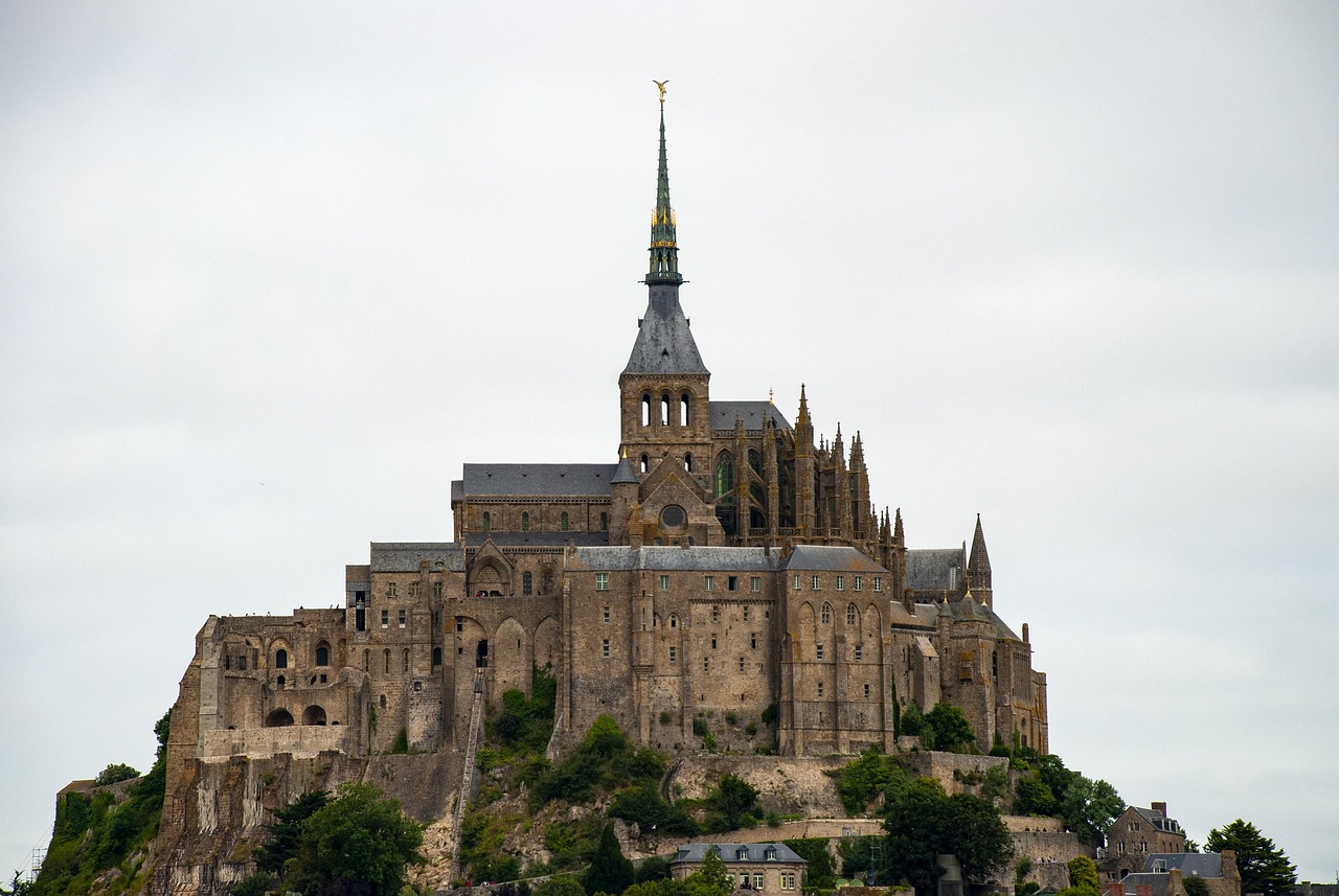castle, fort, fortress, france, nature, brittany, mont-st-michel, sea, coastal, views, normandy