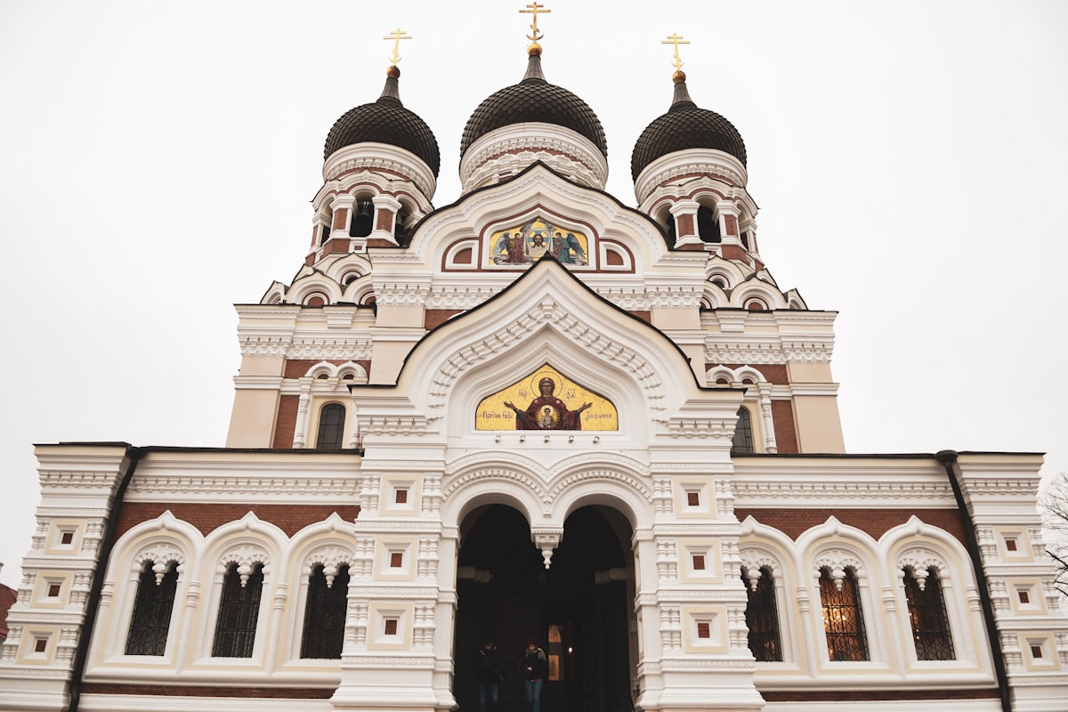 white and black dome building