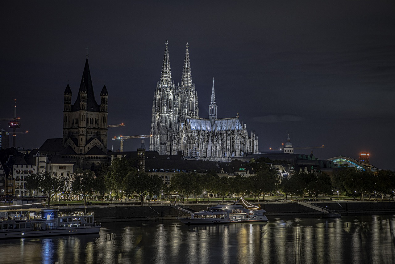 cologne cathedral, night time, rhine river, cathedral, church, cologne, dom, architecture, illuminated, building, north rhine westphalia, river, reflection, great st martin church, cologne cathedral, cologne cathedral, cologne cathedral, cologne cathedral, night time, cathedral, cathedral, church, cologne, cologne, cologne, cologne, cologne