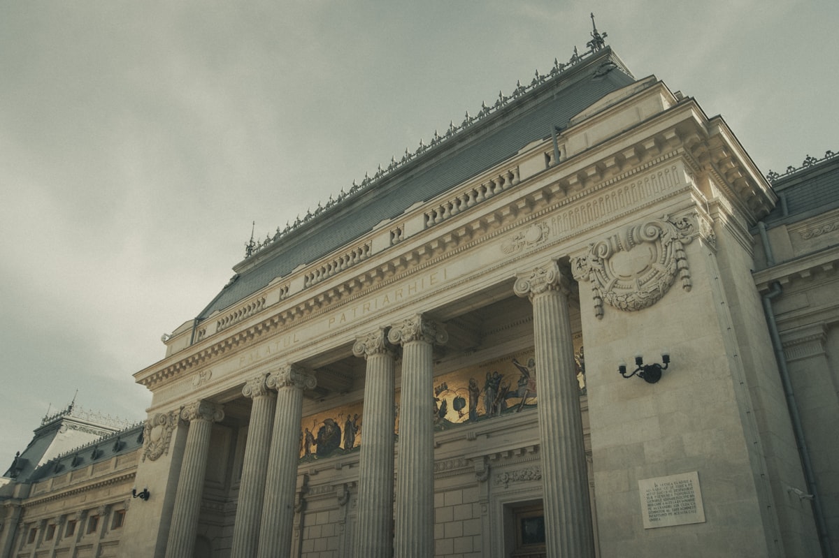 Grand building with columns and ornate facade