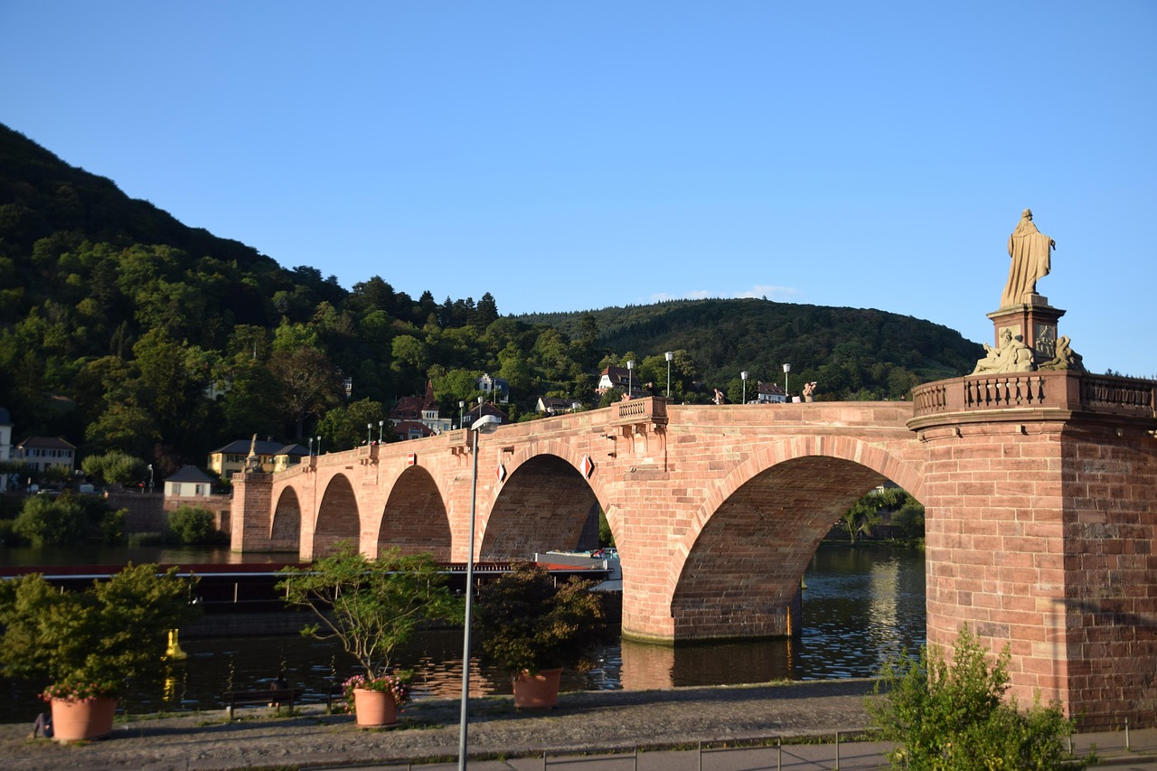 old bridge, heidelberg, neckar, river, germany, touristic, riverside, historic, historical, bridge