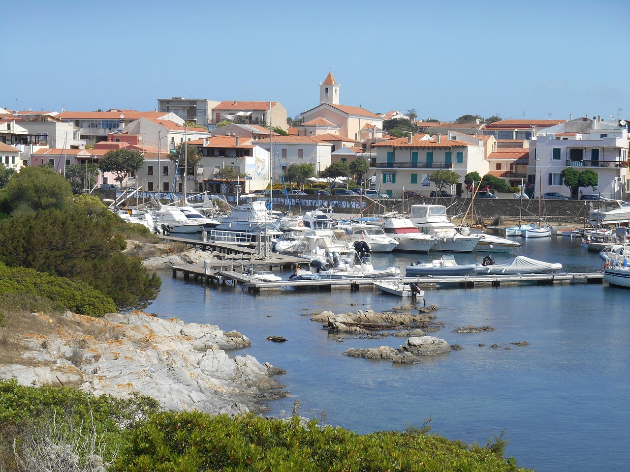 stintino, nature, sardinia, port, sea, summer, boats