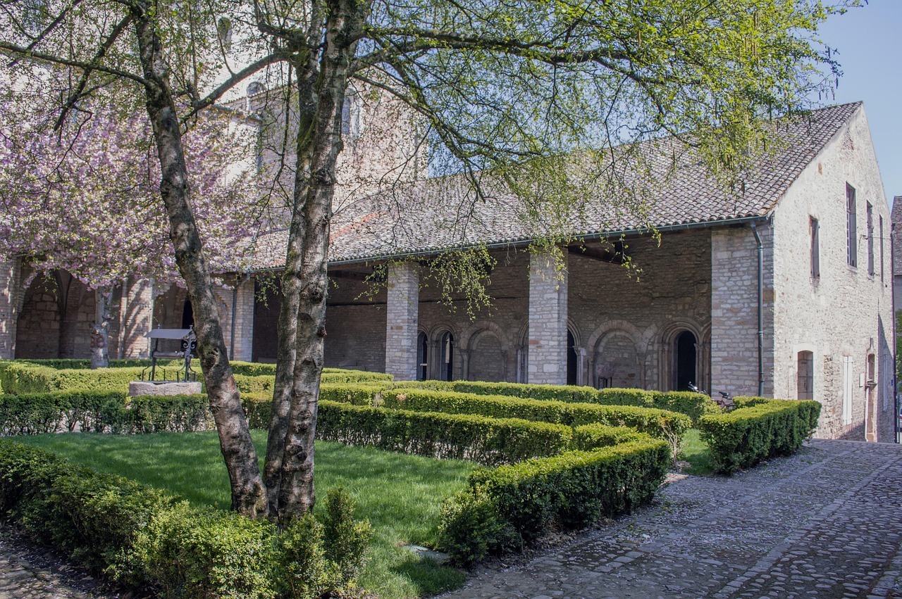 tournus, france, cloister, burgundy, abbey, medieval