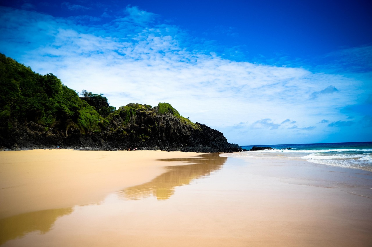 fernando, in, noronha, sea, island, perfect, boat, landscape, nature, ocean, atlantic ocean, beach