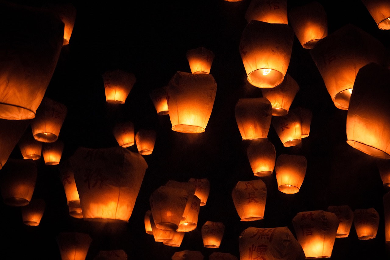 sky lantern, festival, drop lights, prayer, wish, sky lantern, sky lantern, sky lantern, sky lantern, sky lantern
