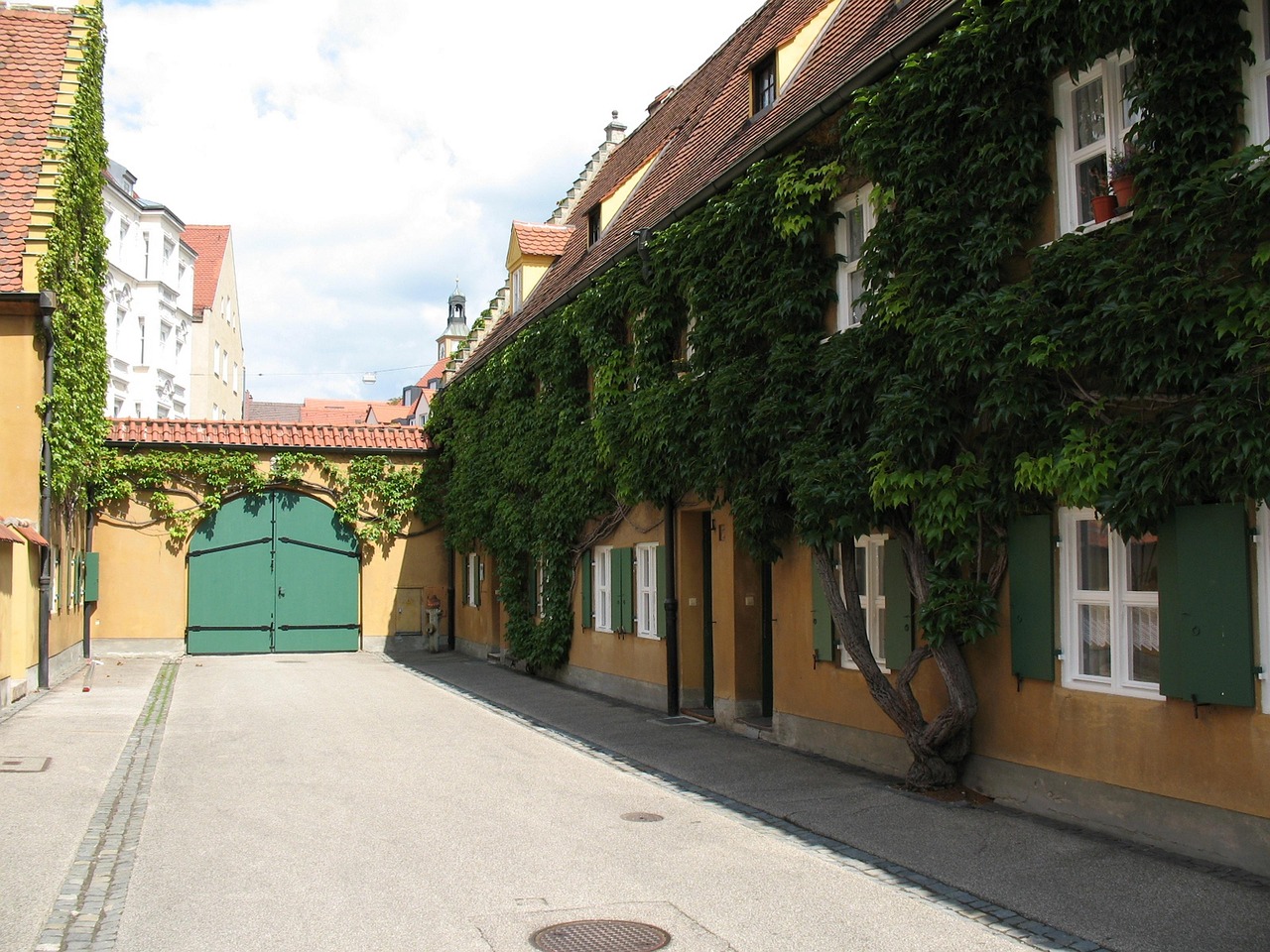 fuggerei, augsburg, historic center, building, historic old town, fuggerei, fuggerei, fuggerei, fuggerei, fuggerei