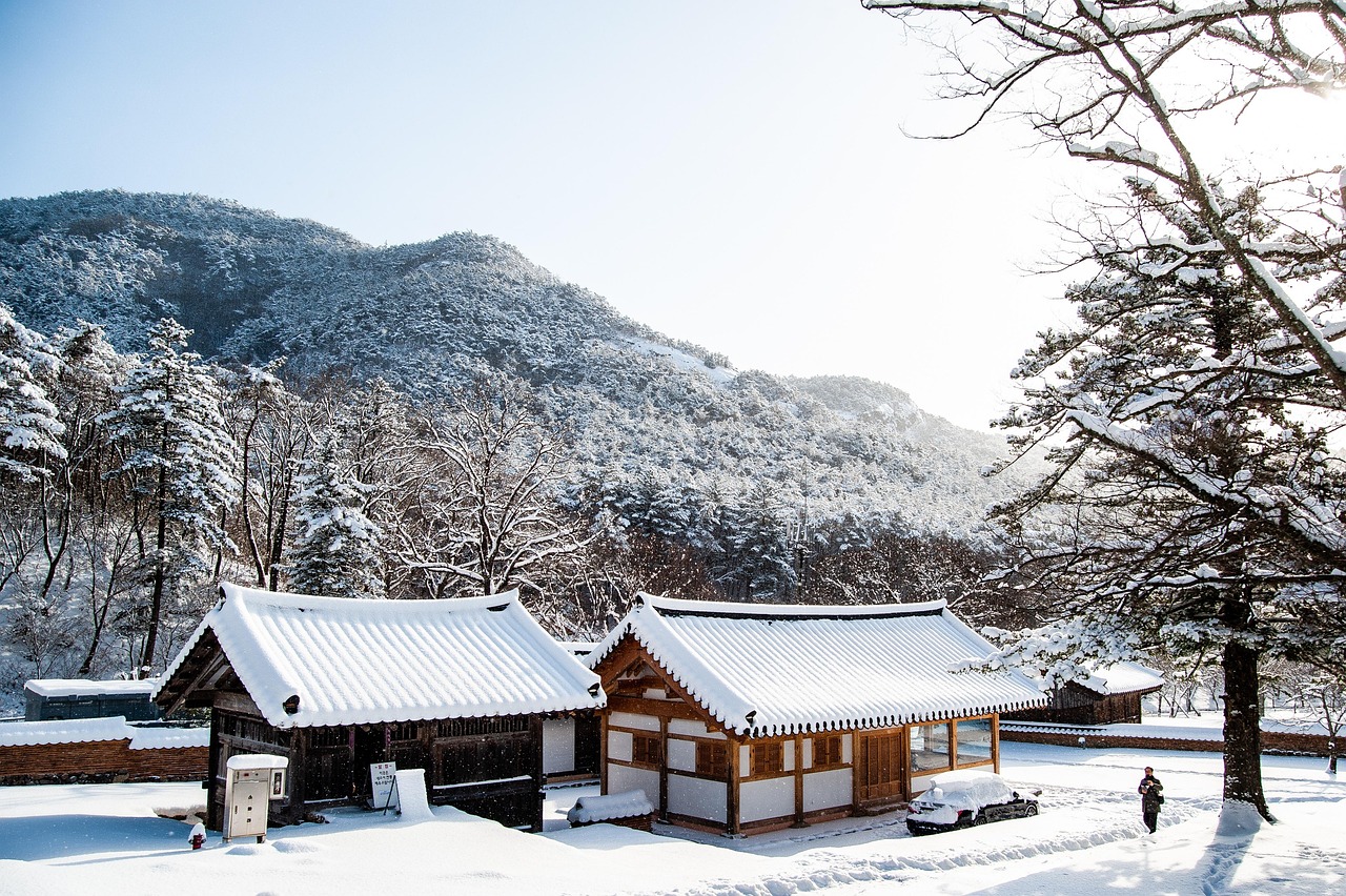 temple, korea, winter, snow, landscape, buddhism, tourism, travel, nature, hanok, mountain, hoarfrost, snowy, frosty, snowscape, winterscape, trees, korea, korea, korea, korea, korea
