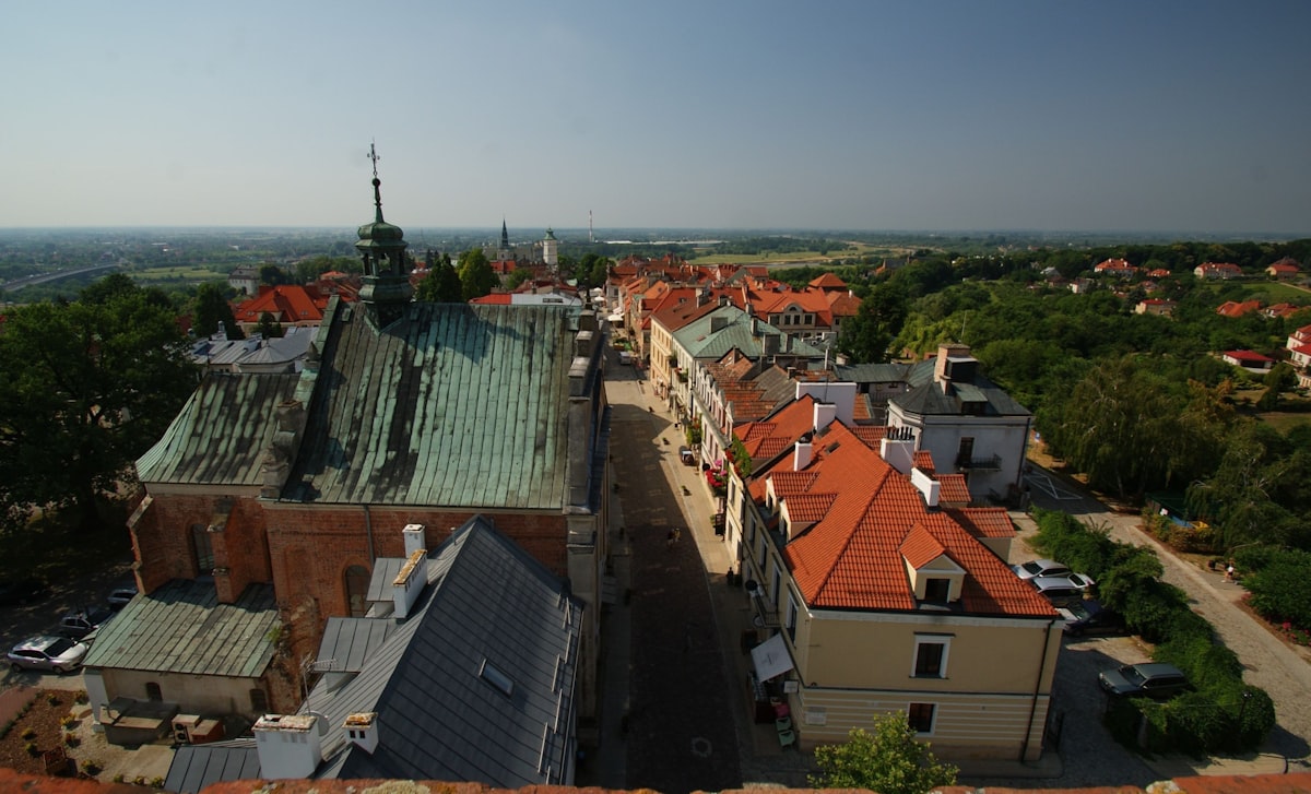 a view of a city from a high point of view