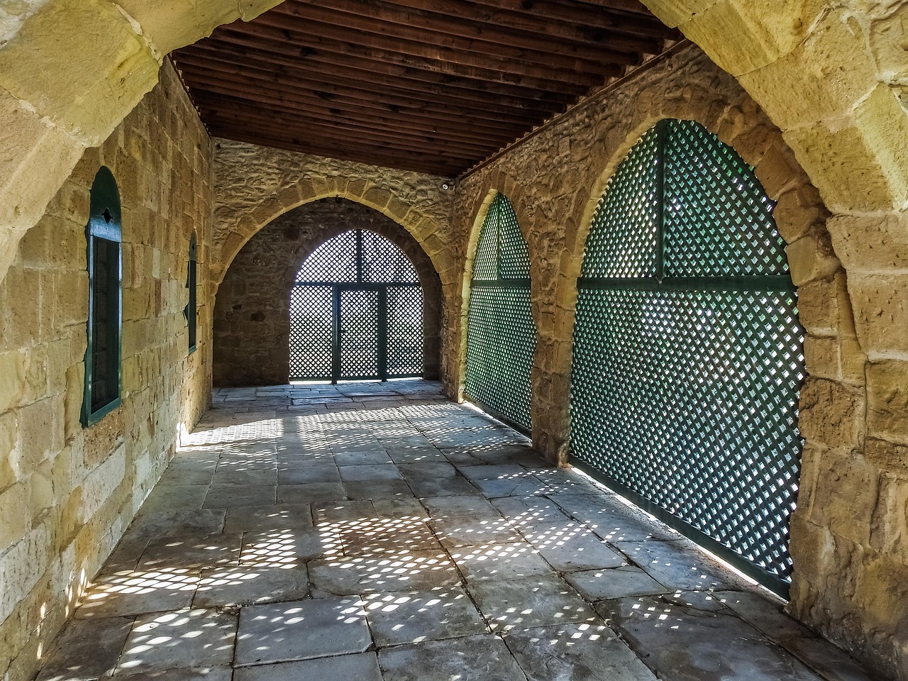 mosque, patio, architecture, islam, structure, ottoman, hala sultan tekke, larnaca, cyprus