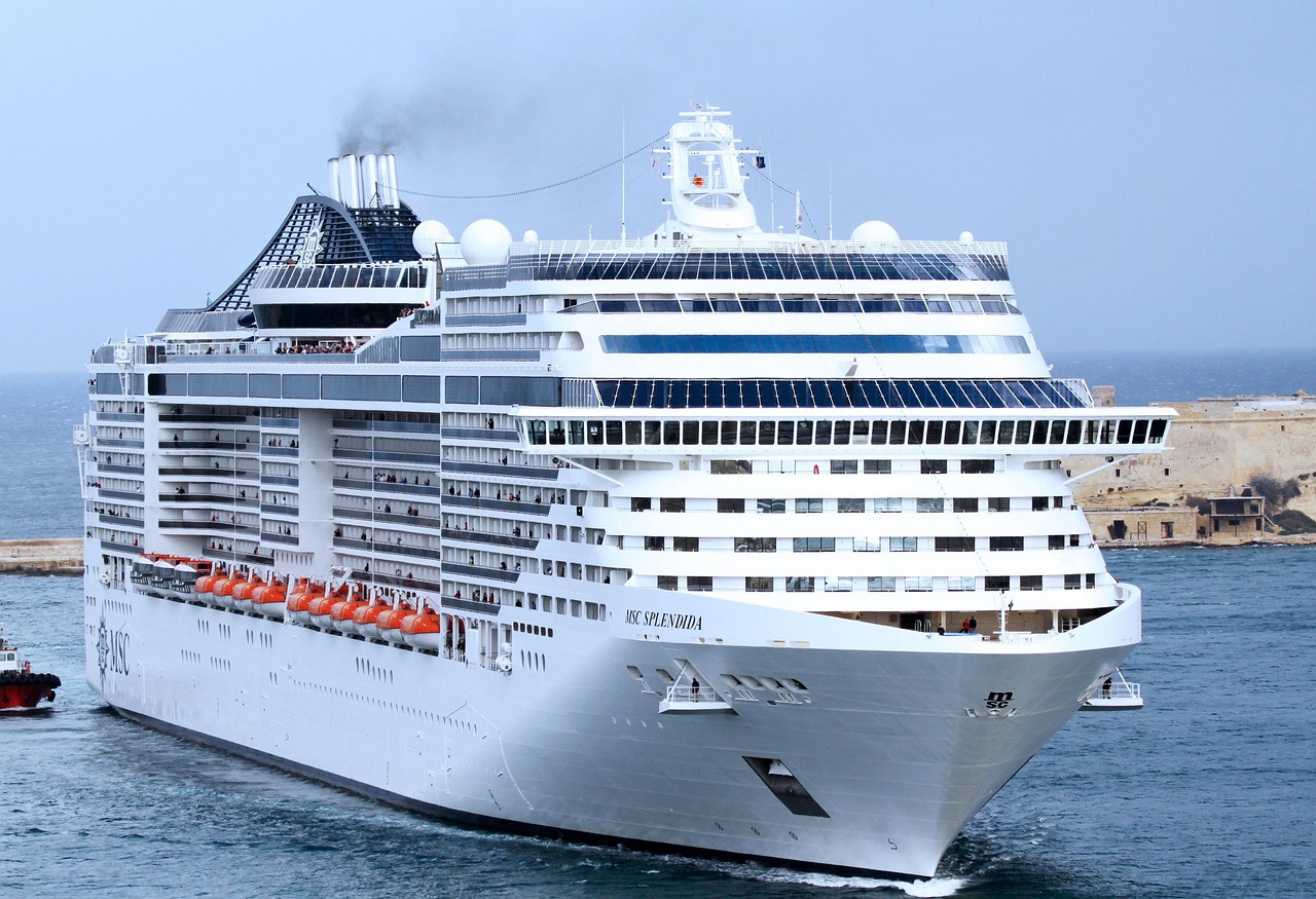cruise ship, cruise, ship, traffic, maritime, sea, port, water, city, mediterranean, nature, holiday cruise, on lake, ocean, vacations, coast, heaven, malta, pier, coastline, valetta, msc, msc splendida