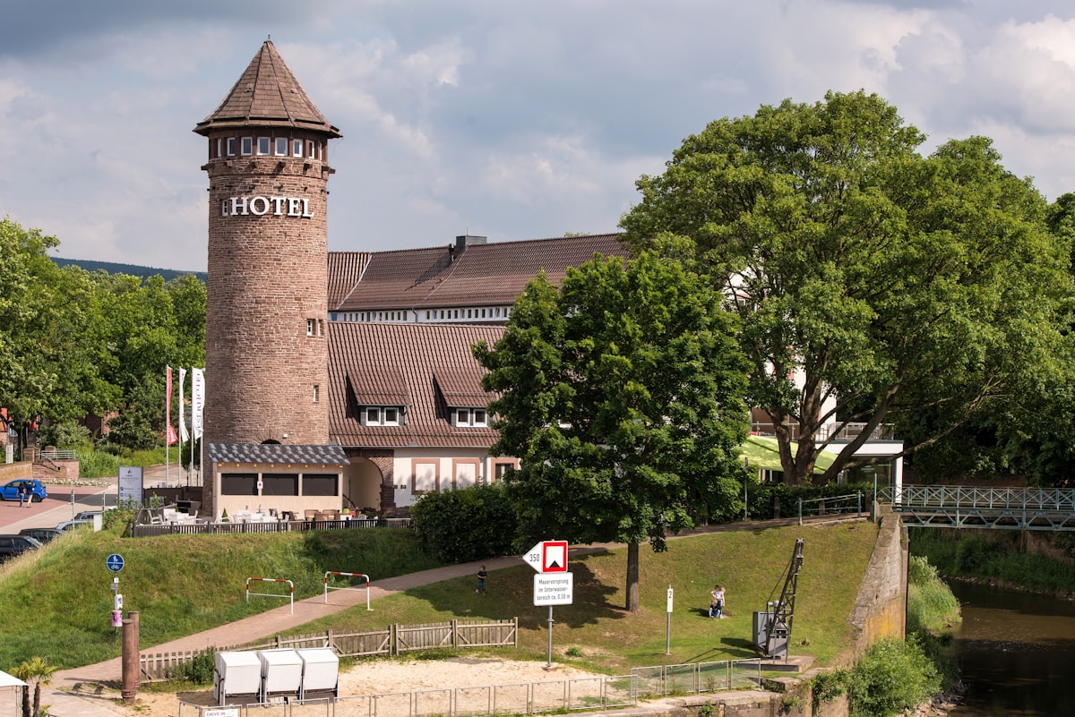 Historic tower building with 